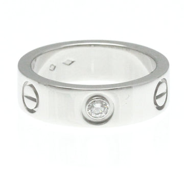 CARTIER Love Ring 1P Diamond Ring White Gold [18K] Fashion Diamond Band Ring Silver