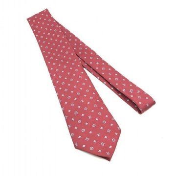LOUIS VUITTON Monogram LV Dual Tie Necktie M79458 Red R-A
