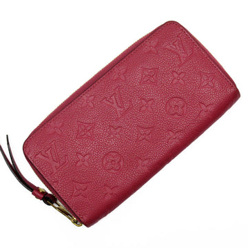 LOUIS VUITTON Round Long Wallet Monogram Empreinte Zippy Dark Pink Gold Women's w0283a