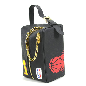 LOUIS VUITTON Handbag Clutch Bag LV x NBA Cloak Dopp Kit Leather Black Gold Men's M58515