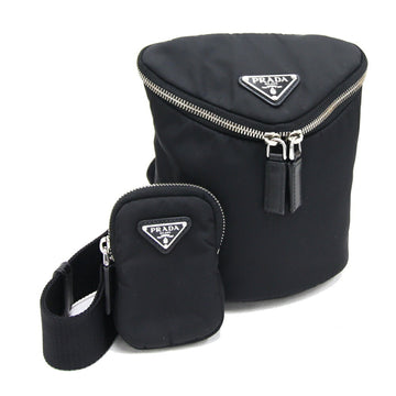 PRADA shoulder bag 2VH147 black nylon ladies