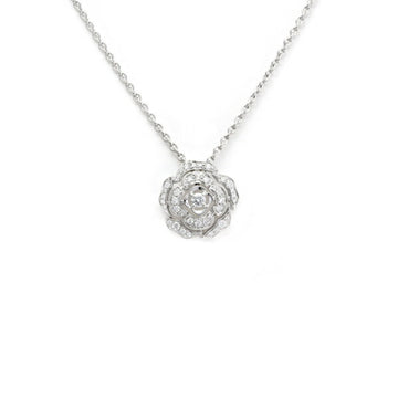 CHANEL Camellia K18WG White Gold Necklace J379211
