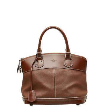 LOUIS VUITTON Suhari Lockit PM Handbag M91889 Brown Leather Women's