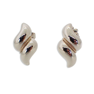 TIFFANY 925 585 shell twist combination earrings