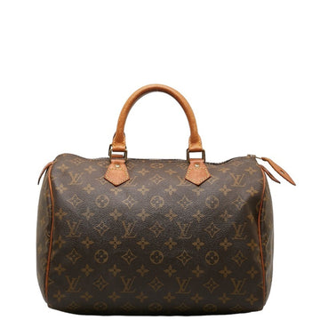 LOUIS VUITTON Monogram Speedy 30 Handbag Boston Bag M41108 Brown PVC Leather Ladies