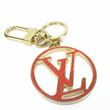 LOUIS VUITTON Key Ring Portocre LV Circle Keychain M68465 Metal Epi Leather Gold Red Pink Bag Charm Accessory Women's