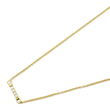 TIFFANY&CO Fleur-de-Lys Keybar Necklace Necklace Clear K18 [Yellow Gold] Clear