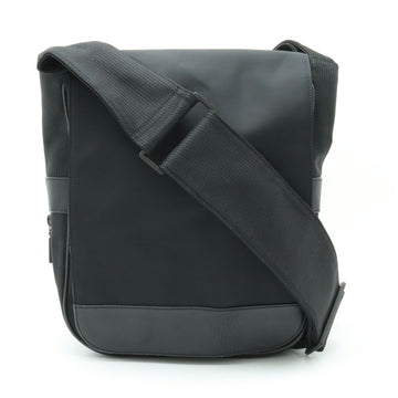 DUNHILL shoulder bag nylon leather black