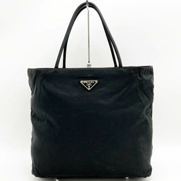 PRADA handbag tote bag nylon triangle black ladies men USED ITQ36MRVP0K6