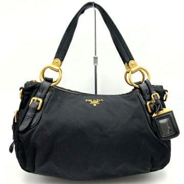 PRADA Handbag Black Nylon Leather Women's  IT2KA6BK9FRG