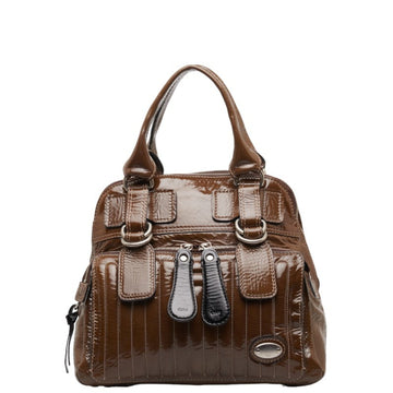 CHLOeChloe  handbag tote bag brown enamel women's