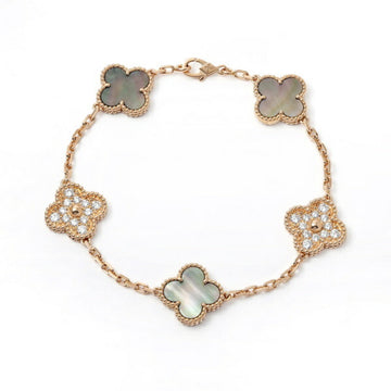 VAN CLEEF & ARPELS Alhambra Bracelet 5 Motifs K18 Rose Gold J381225
