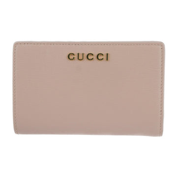 GUCCI Script Zip Around Wallet Bi-fold 772640 Leather Pink L-Shape