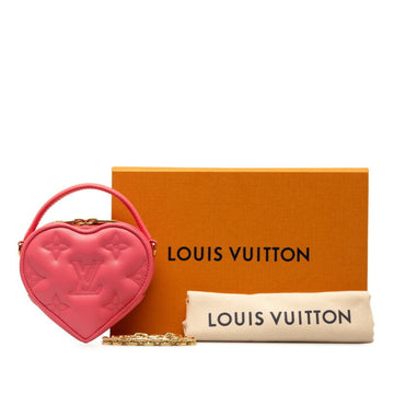 LOUIS VUITTON Bubble Glam Pop My Heart Handbag Chain Shoulder Bag M81893 Dragon Fruit Pink Leather Women's