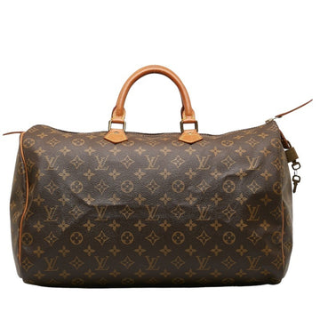 LOUIS VUITTON Monogram Speedy 40 Handbag M41522 Brown PVC Leather Women's