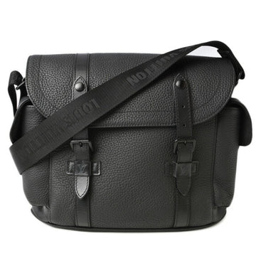 LOUIS VUITTON Shoulder Bag for Men  Christopher M58476 Black Taurillon Leather