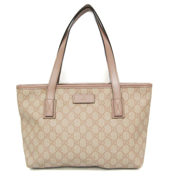GUCCI 211138 Women's GG Supreme,Leather Tote Bag Beige,Dusty Pink