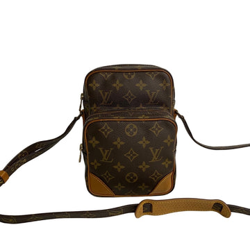 LOUIS VUITTON Amazon Monogram Pattern Leather Shoulder Bag Pochette Brown 60858