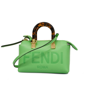 FENDI handbag by the way leather light green ladies