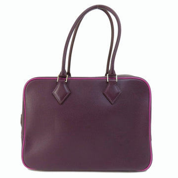 HERMES Plume 28 Purple Handbag Epson Women's