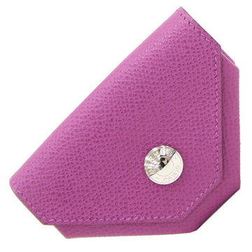 HERMES Coin Case Le Vingt Quatre Purple Epsom Leather H Stamp 2004 Purse Wallet Serie Women's