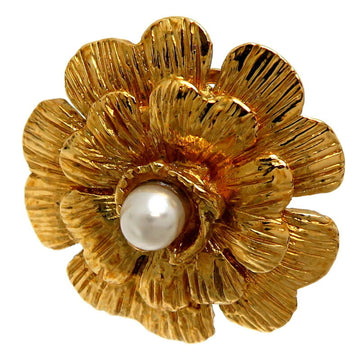 CHANEL One-piece fake pearl flower earrings for women GP