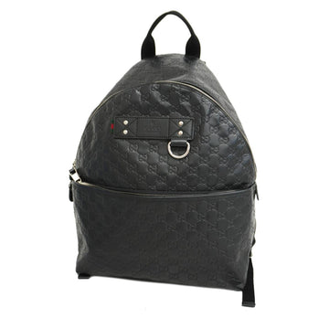 GUCCI Backpack Sherry Line ssima 268184 Leather Black Men's