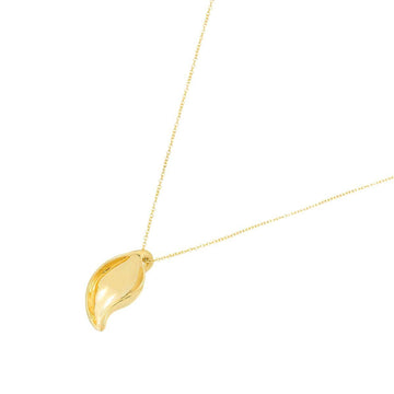 TIFFANY & Co. Leaf Necklace 40cm K18 YG Yellow Gold 750