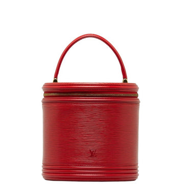 LOUIS VUITTON Epi Cannes Handbag Vanity Bag M48037 Castilian Red Leather Women's
