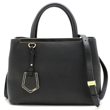 FENDI Petite Toujours Women's Handbag 8BH253 Leather Black