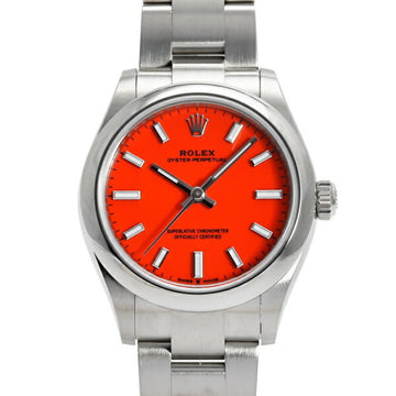 ROLEX Oyster Perpetual 31 277200 Coral Red Dial Women's Watch
