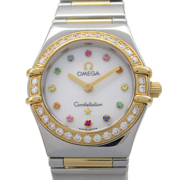 OMEGA Constellation Mini Iris Wrist Watch 1367.79 Quartz White K18 [Yellow Gold] Stainless Steel 1368