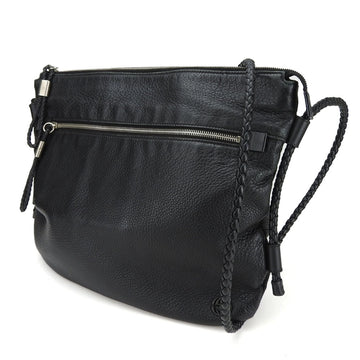 GUCCI Shoulder Bag 268244 Leather Black Interlocking Double GG Women's