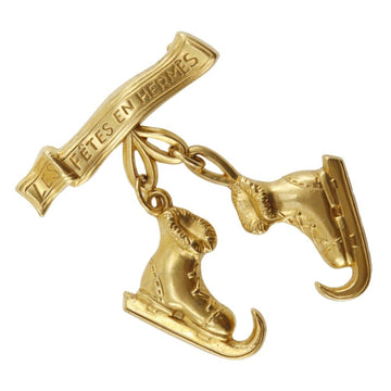 HERMES Brooch Gold Plated Approx. 13.4g Women's