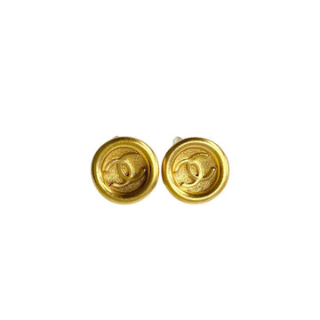 CHANEL 95 A Coco Mark Motif Earrings Women's Gold 92724