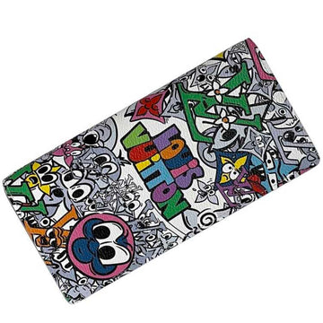LOUIS VUITTON Bi-fold Long Wallet Portefeuille Brazza White Multicolor Green Monogram Comic M82011 f-20046 Canvas Leather IC Tag  2023 Collection
