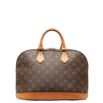 LOUIS VUITTON Monogram Alma PM Handbag M51130 Brown PVC Leather Women's
