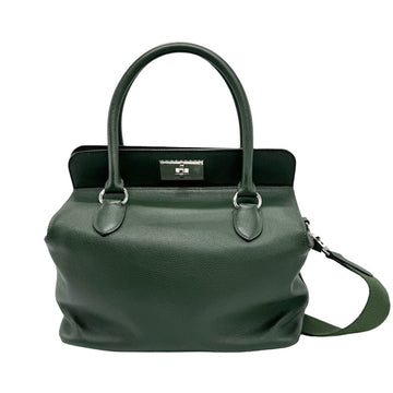 HERMES Shoulder Bag Handbag Tool Box 26 Evercolor Vert Anglais Women's z1197