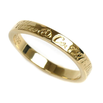 TIFFANY&Co.  K18YG Yellow Gold Notes Narrow New York Ring, Size 11, 3.3g, Women's