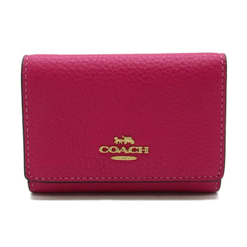 COACH Tri-fold wallet Pink leather CM238IMAJN