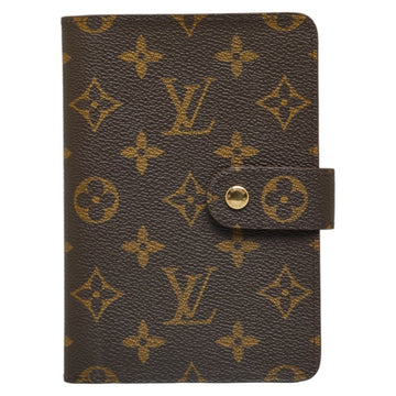 LOUIS VUITTON Monogram Porte Papier Bi-fold Wallet M61207 Brown PVC Leather Women's
