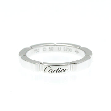 CARTIER Maillon Panthere White Gold [18K] Fashion No Stone Band Ring Silver