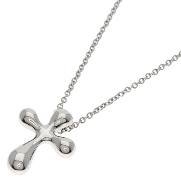 TIFFANY Small Cross Necklace Platinum PT950 Women's &Co.
