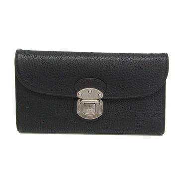 LOUIS VUITTON Mahina Amelia Wallet M58074 Women's Mahina Leather Long Wallet [tri-fold] Noir