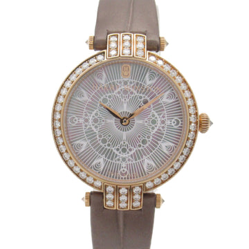 HARRY WINSTON Premiere Rail Wrist Watch Wrist Watch PRNQHM31RR002 Quartz Pink Pink shell K18PG[Rose Gold] Leather b PRNQHM31RR002
