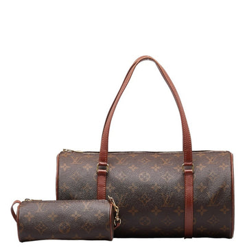 LOUIS VUITTON Monogram Papillon 30 [old] Handbag Shoulder Bag M51365 Brown PVC Leather Women's
