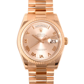 ROLEX 118235 Day Date K Series Automatic Watch Pink Dial K18PG Solid Gold Men's IT4AWCO2XVMU