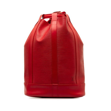 LOUIS VUITTON Epi Randonne PM Shoulder Bag M52357 Castilian Red Leather Women's