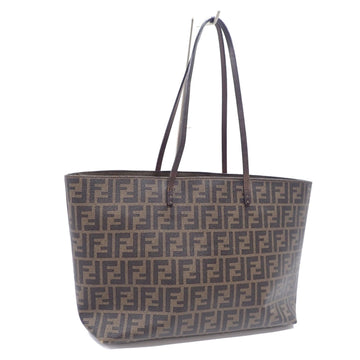 FENDI Tote Bag Zucca Women's Brown PVC Leather 8BH185 A6046895