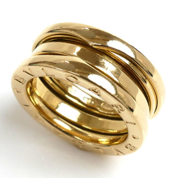 BVLGARI K18YG Yellow Gold B-ZERO1 Three-Band Ring, Size 6.5, 47, 7.7g, Women's
